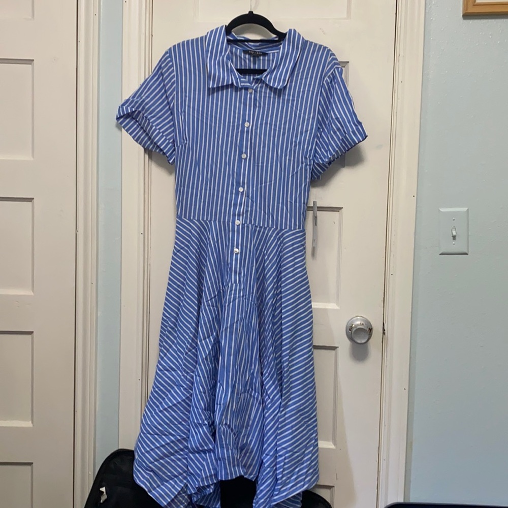 NWT Striped blue and white sundress